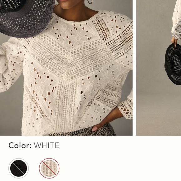 Anthropologie Tops - Anthropology Eyelet Top